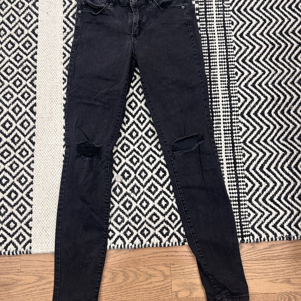 Garage Black Distressed Jeans